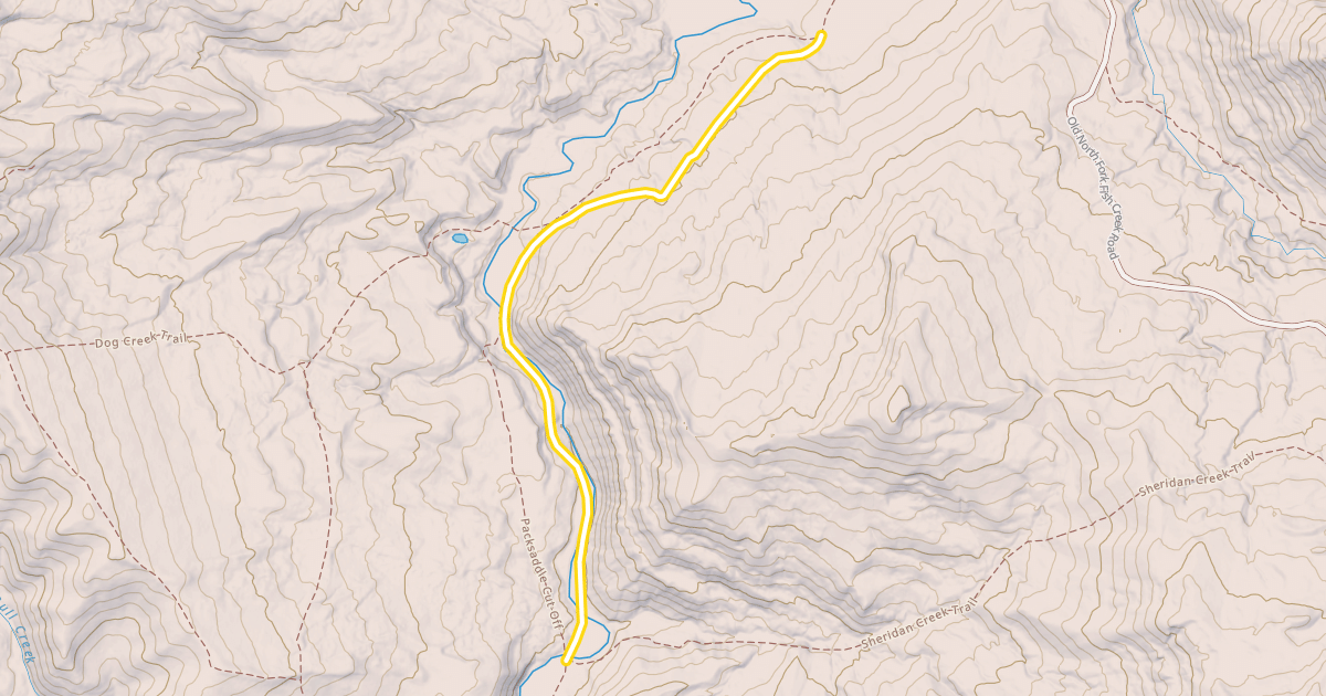 Map preview of Fish Creek Road Snowmobile Trail