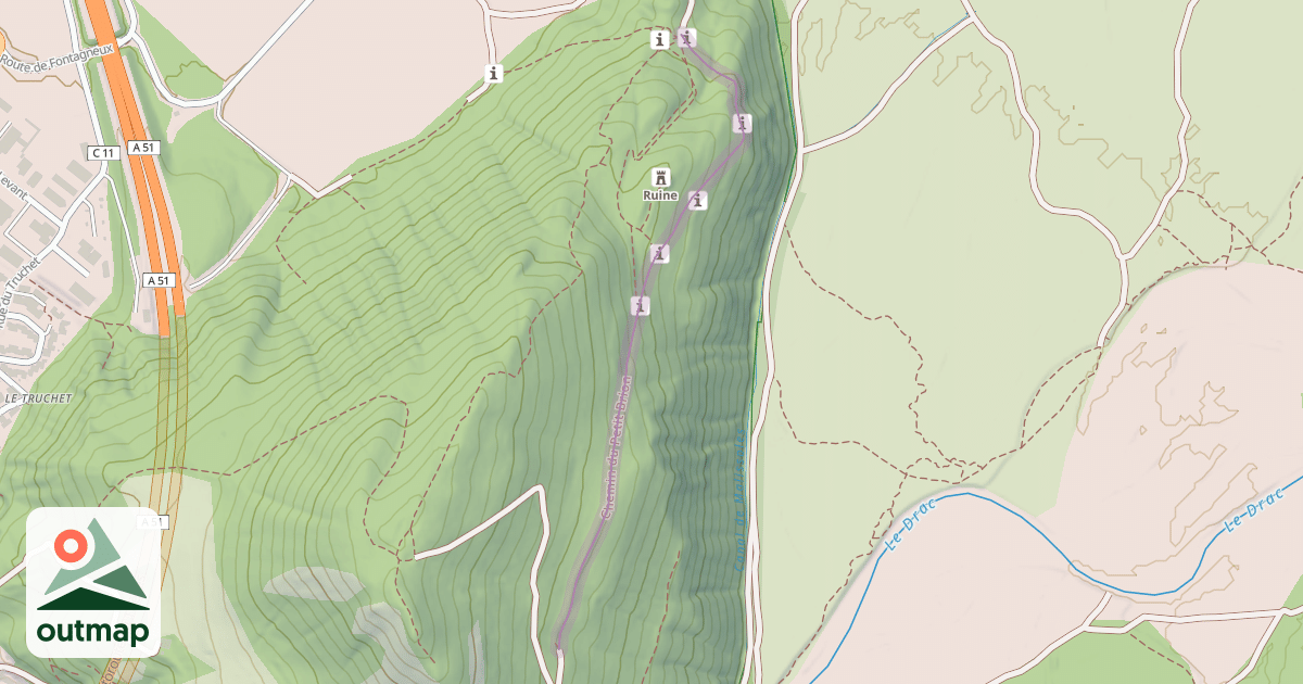 Map of Chemin du Petit Brion