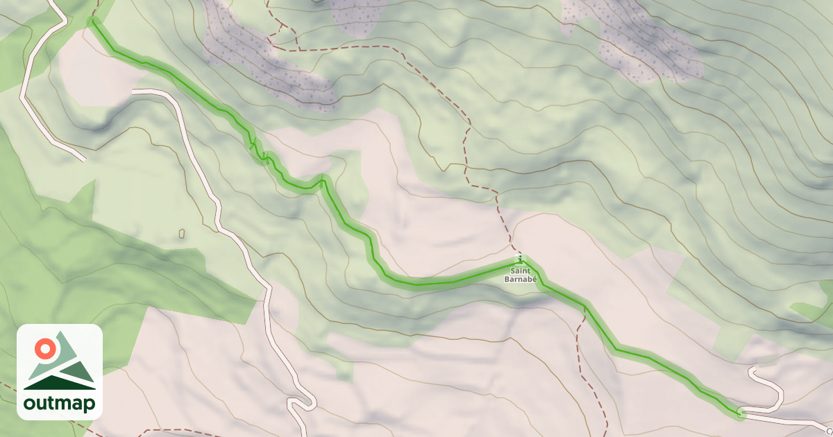 Map of Chemin de Thoard à Courbons