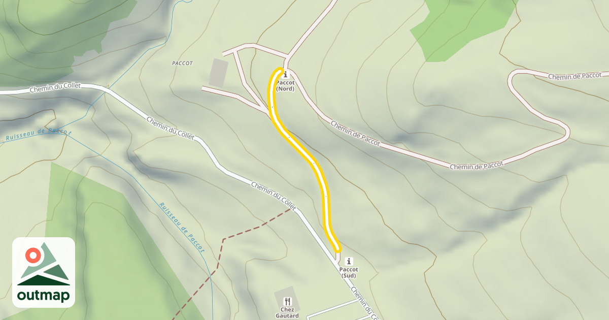 Map of Chemin de Paccot