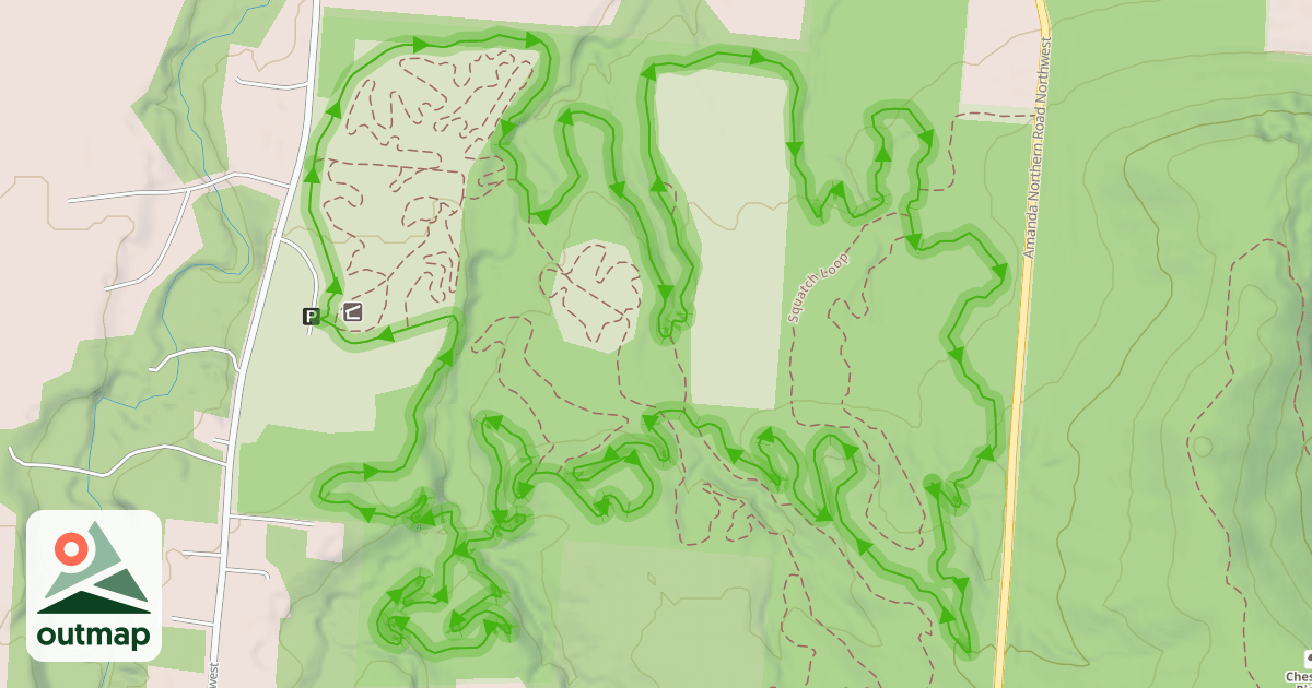 Map of Stage One - Chestnut Ridge MTB Trail