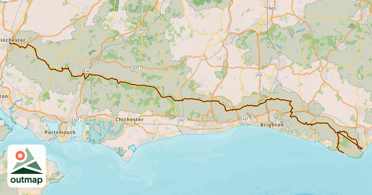 Map of South Downs Way