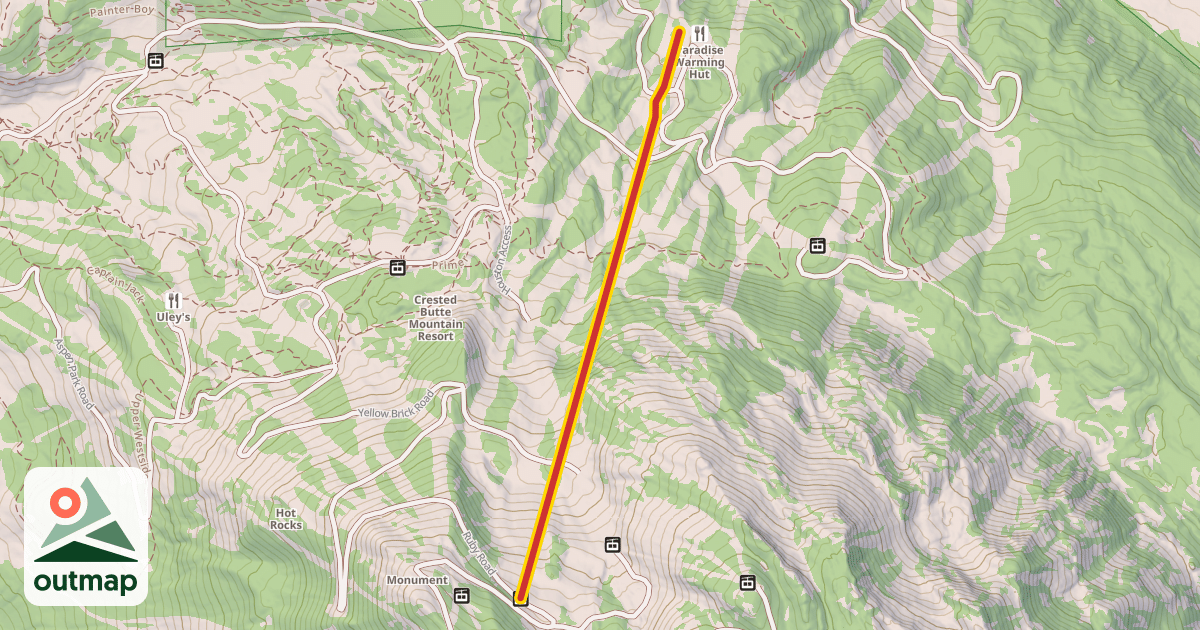 Map of Paradise Express Lift