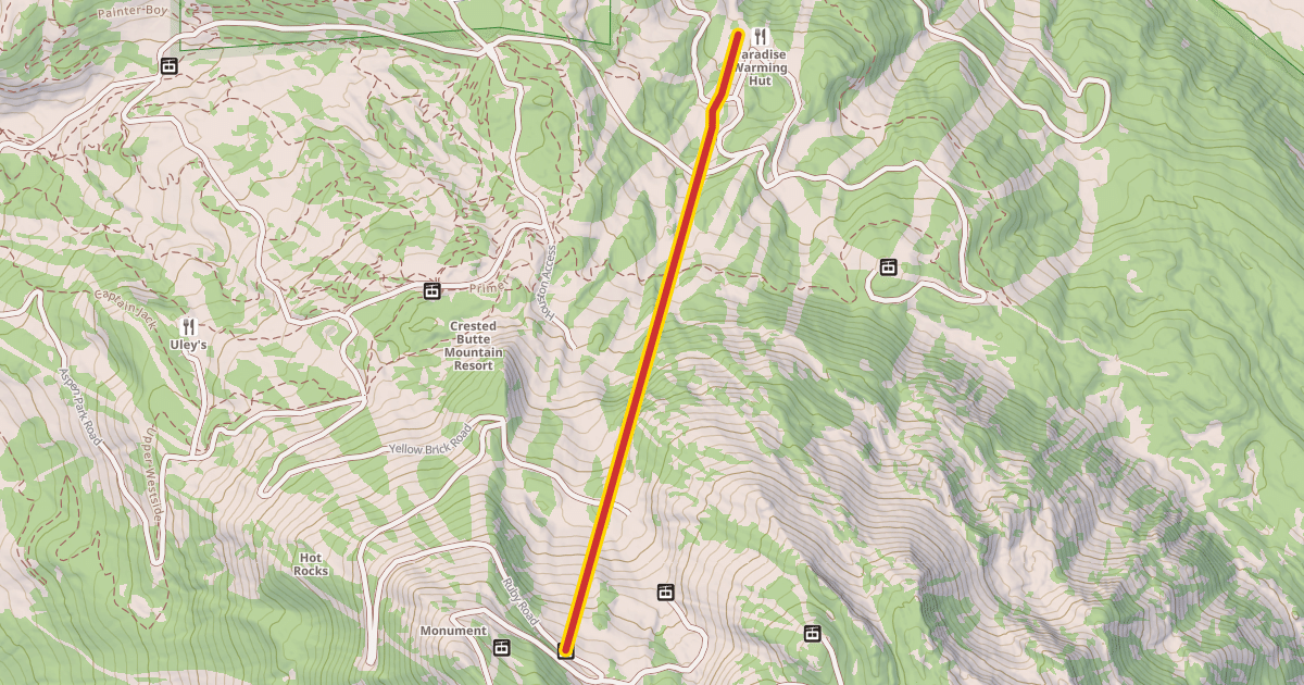 Map preview of Paradise Express Lift