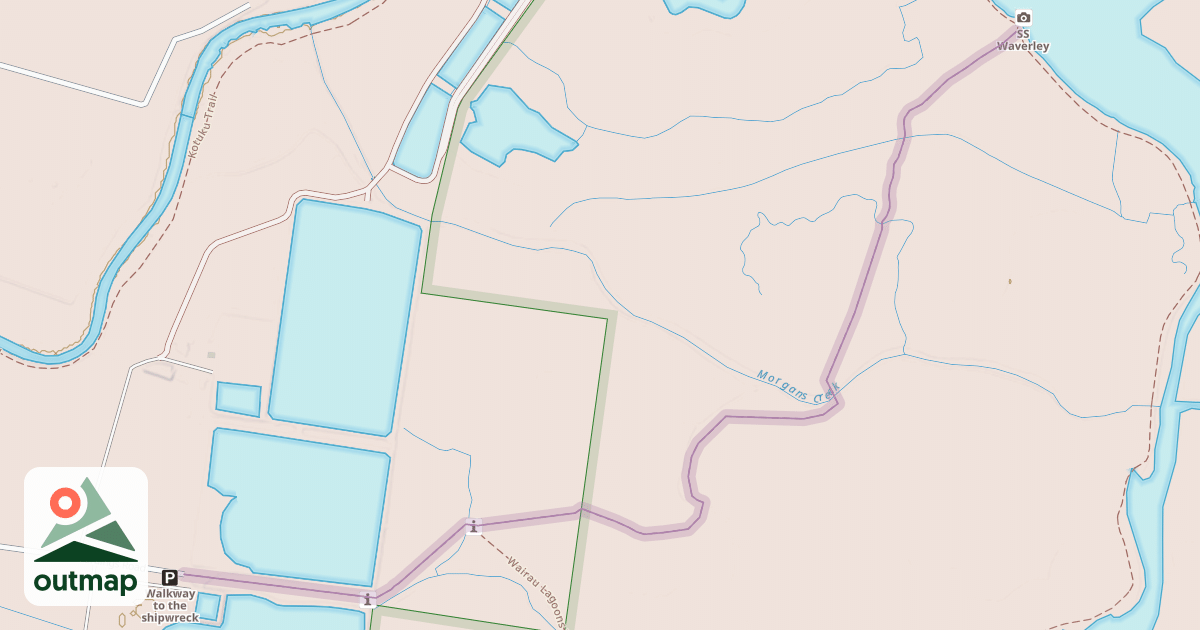 Map of Wairau Lagoons Walkway