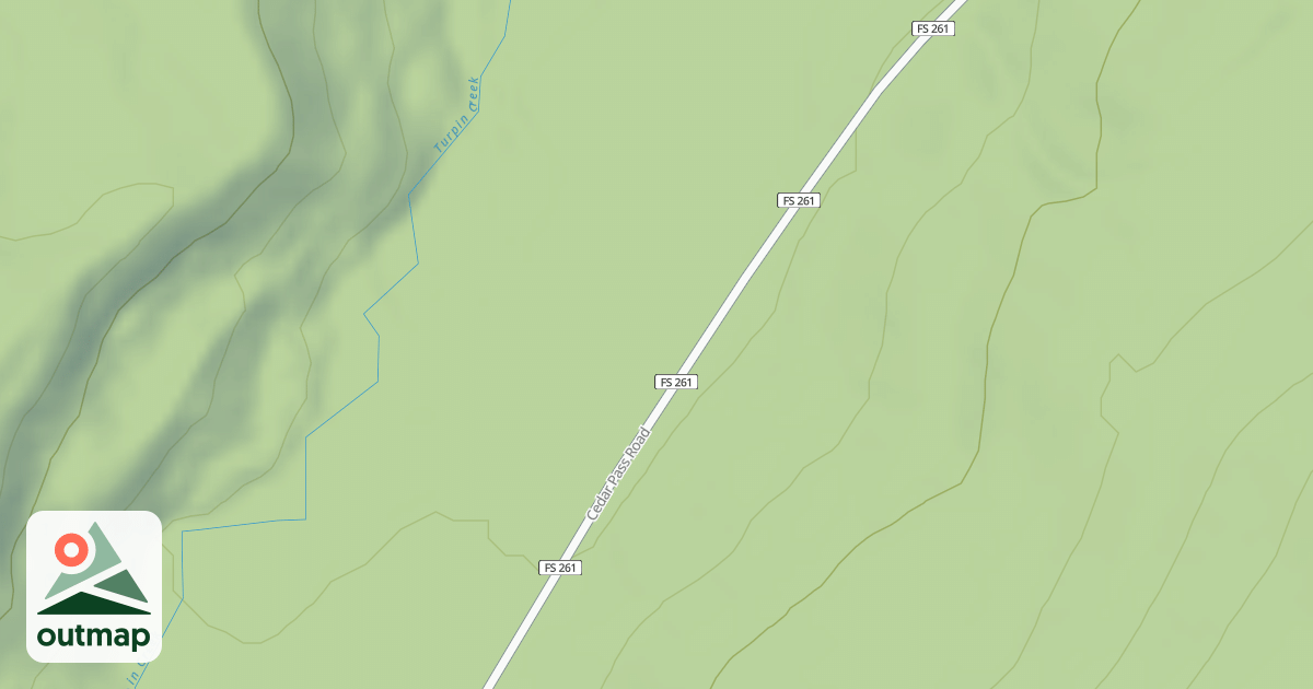 Map of CEDAR SPUR 1R