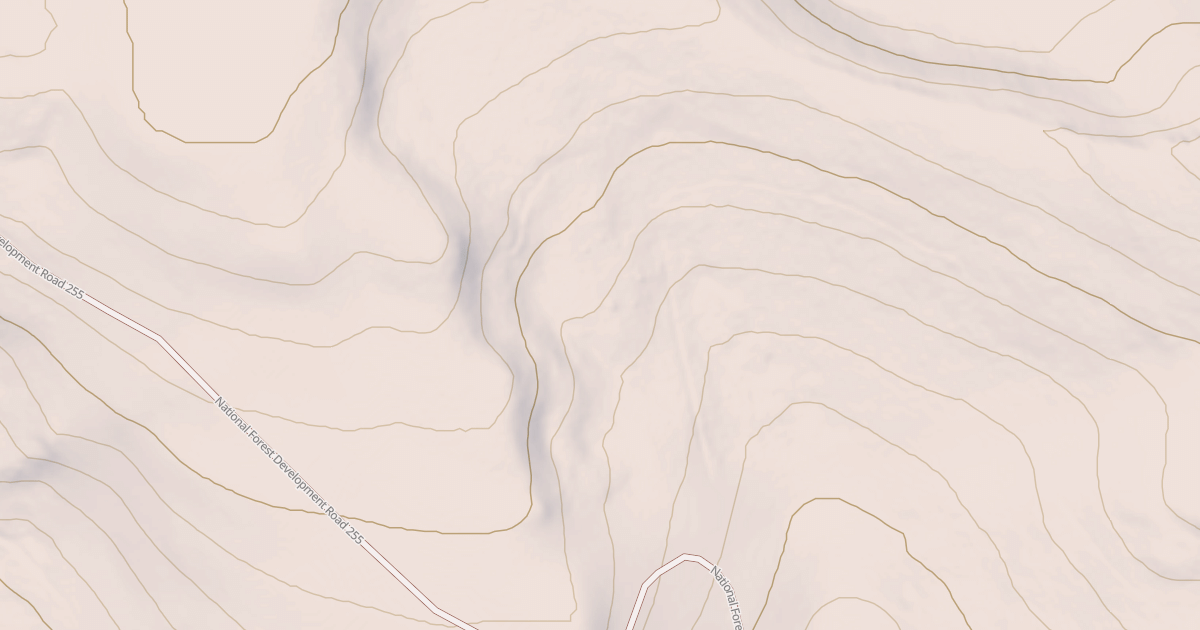 Map preview of USFS National Forest System Roads {1299A31D-3F57-46DE-BF6C-098898C7B3F6}