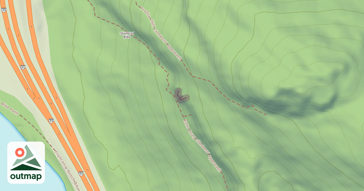 Map of Maggot Buttress