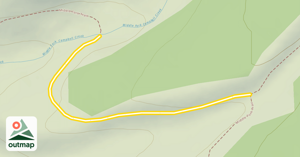 Map of Middle Fork Trail