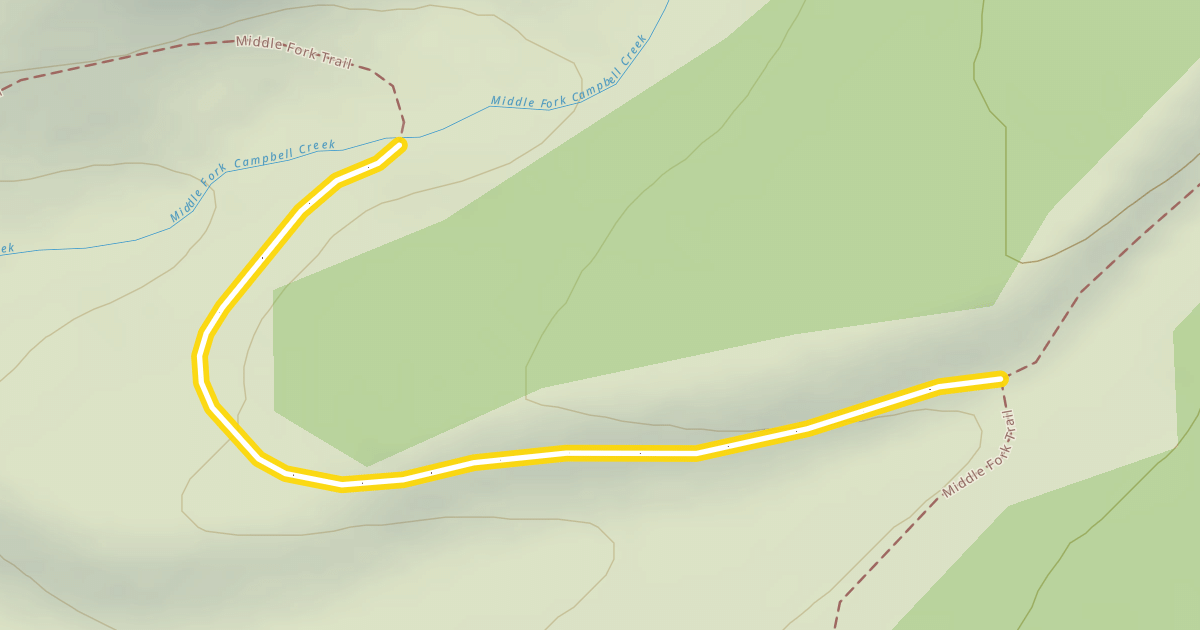 Map preview of Middle Fork Trail