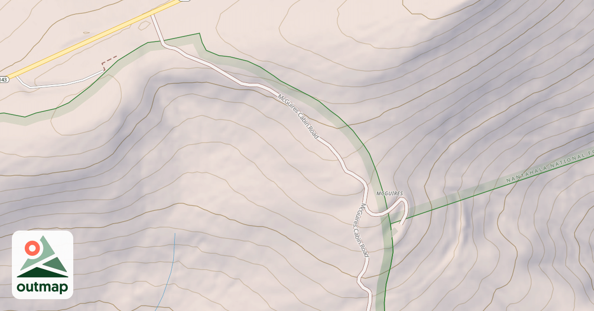 Map of MCGUIRES CABIN