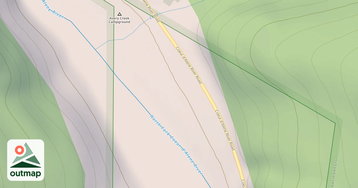Map of AVERY CAMPGROUND