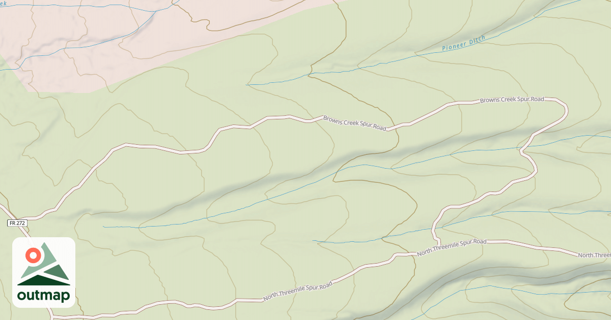 Map of BROWNS CREEK SPUR