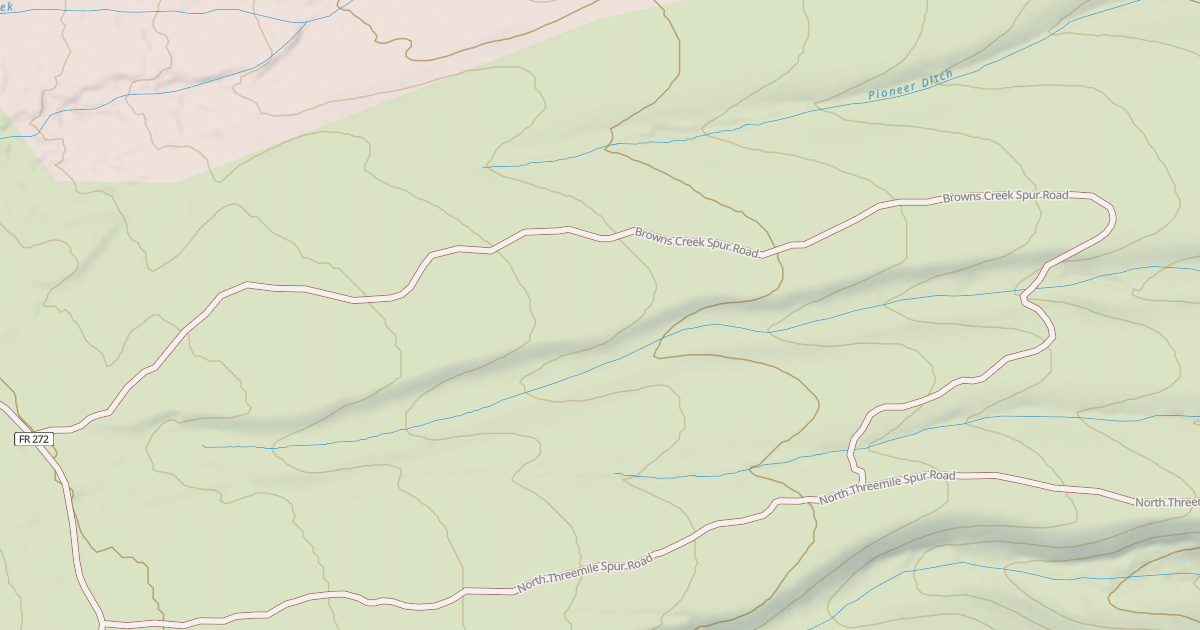 Map preview of BROWNS CREEK SPUR