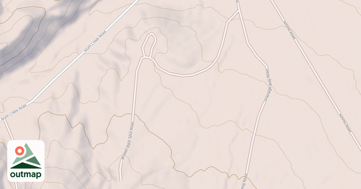 Map of BROKEN BACK SPUR ROAD