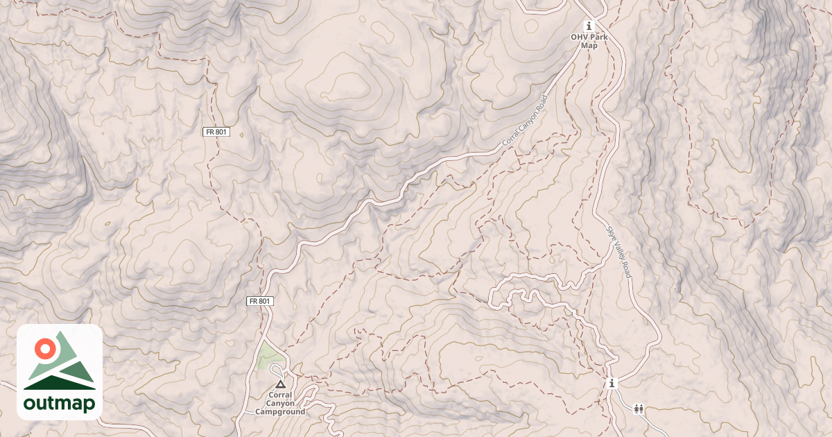 Map of CORRAL CANYON