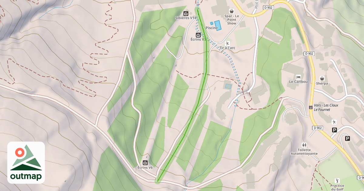 Map of Les Ecrins