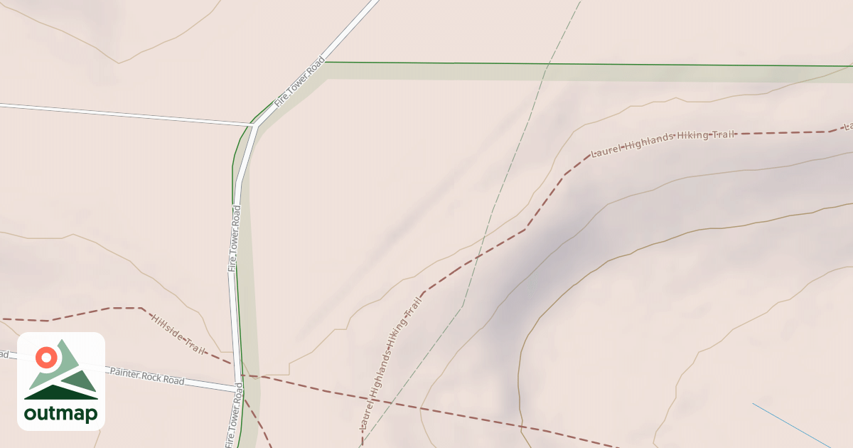 Map of Laurel Highlands Snowmobile Trail (Southern)