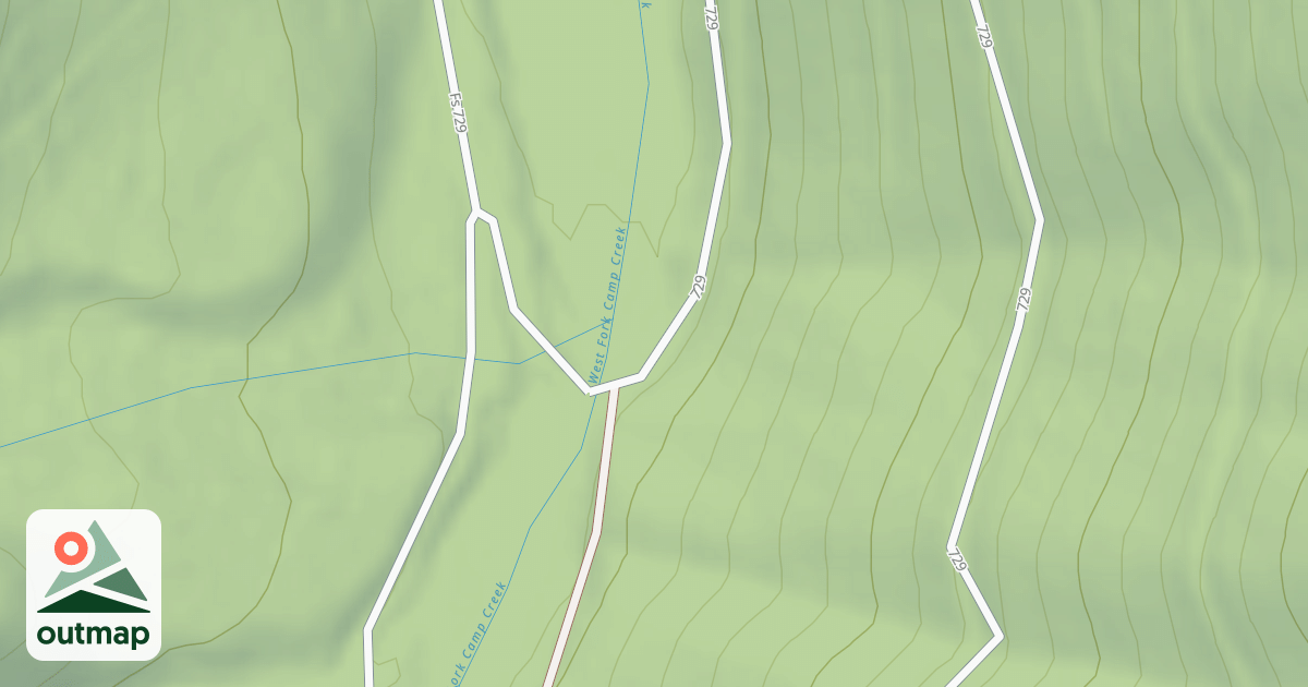 Map of (FDR) WEST FORK CAMP CREEK