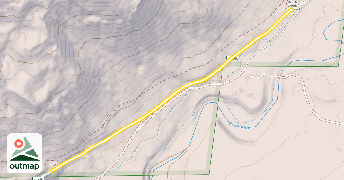 Map of Brush Creek Road