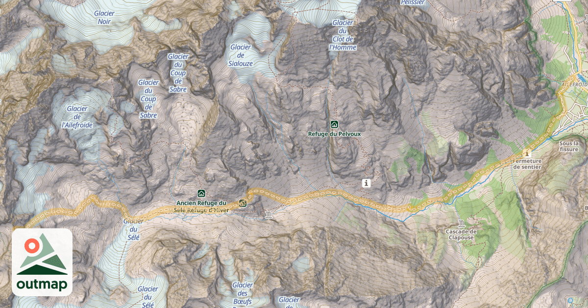 Map of Col de l'Ailefroide — Ailefroide