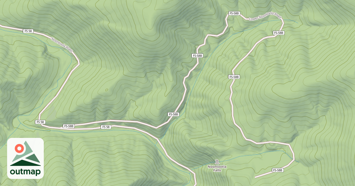 Map of LOWER NOONTOOTLA