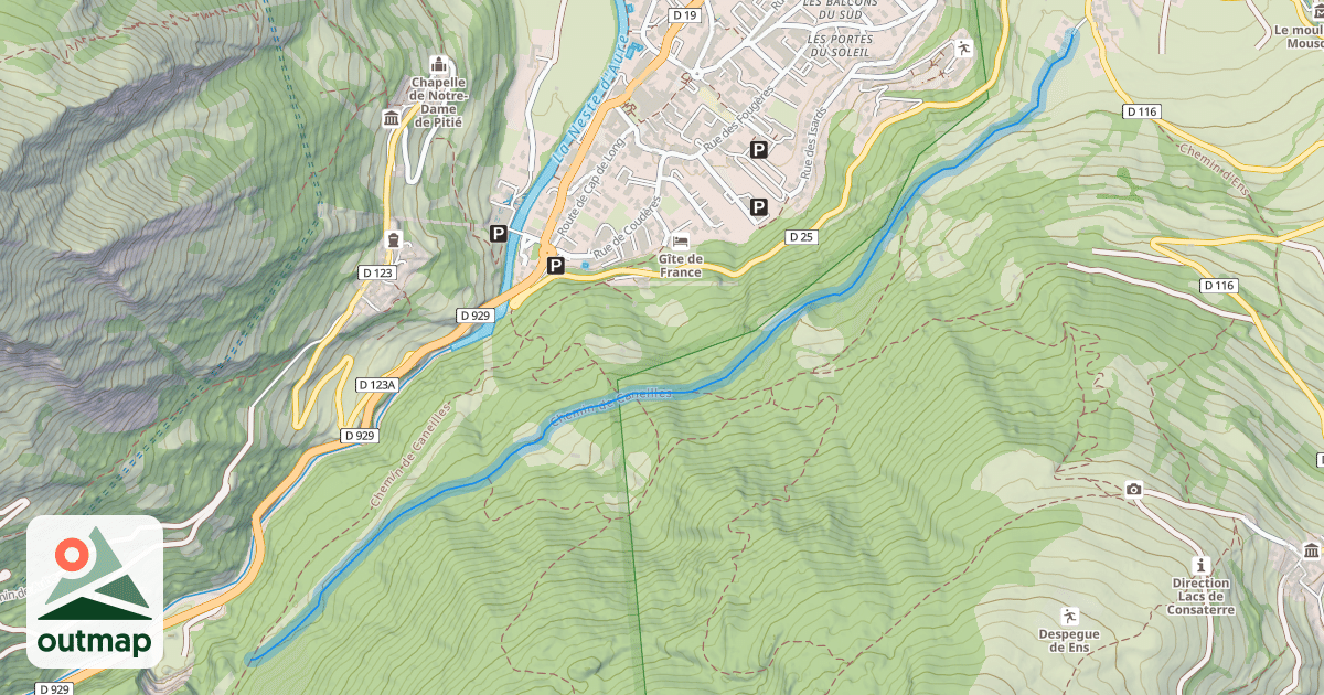 Map of Chemin de Caneilles