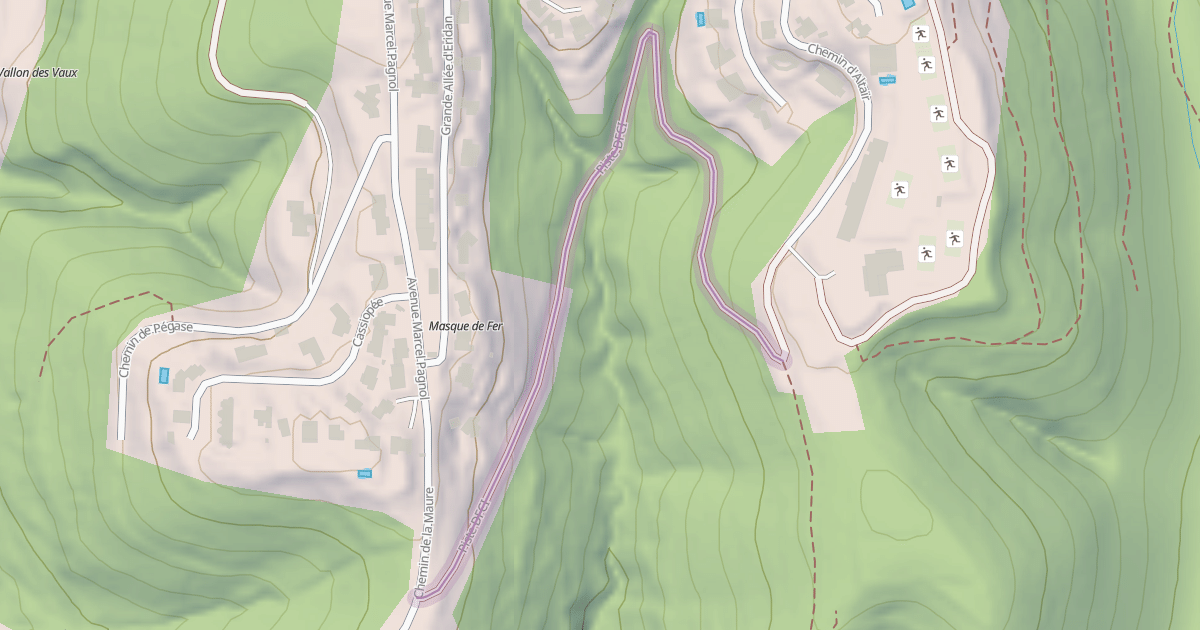 Map preview of Piste DFCI