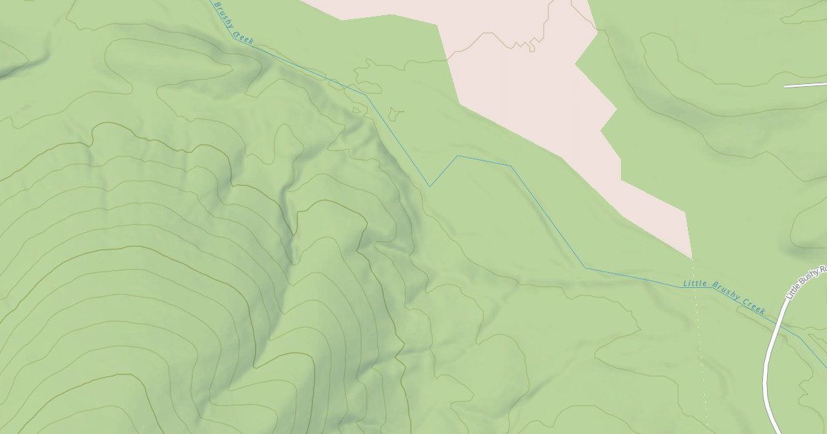 Map preview of LITTLE BRUSHY CREEK