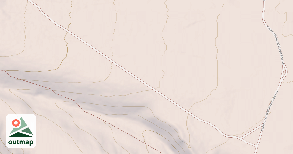 Map of NORTH PEBBLE FLAT