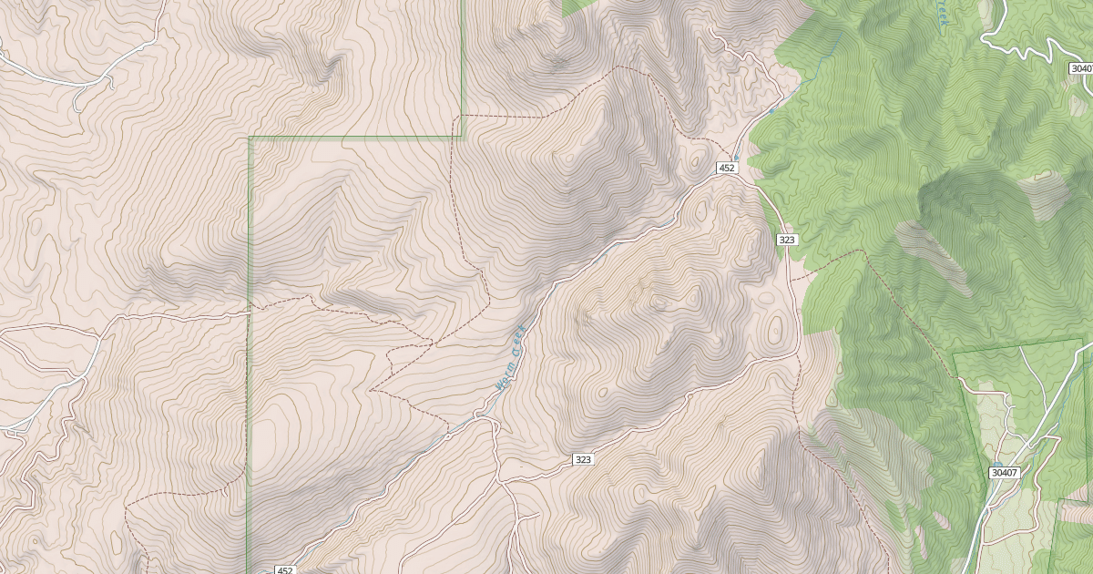 Map preview of Worm Creek