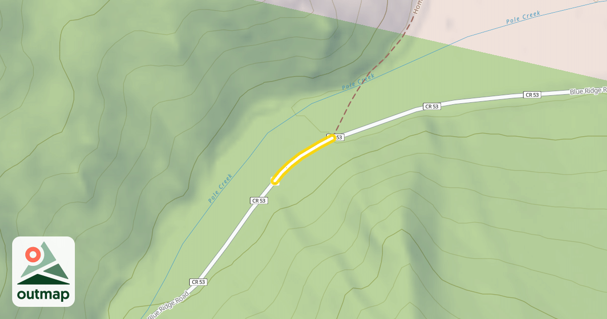 Map of Blue Ridge Road