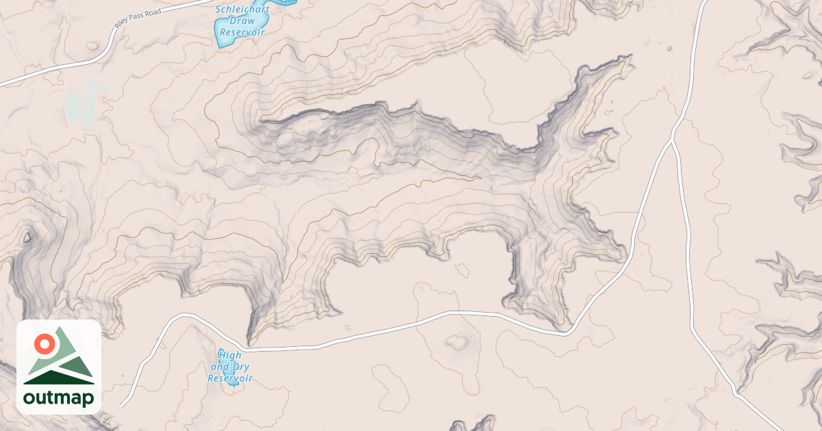 Map of HIGH AND DRY