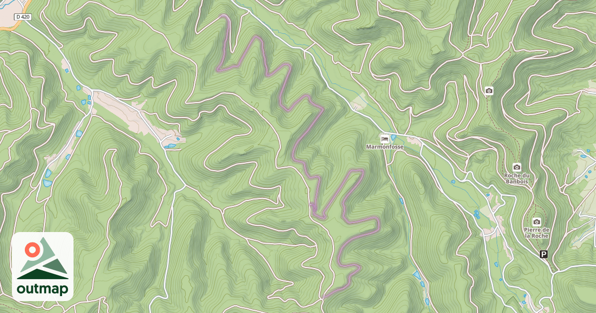 Map of Route Forestière de la Basse du Jeal