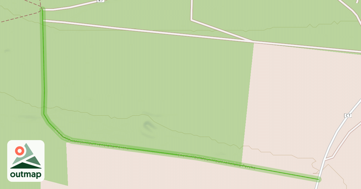 Map of Chemin du Moulin du Frêne à la Perche