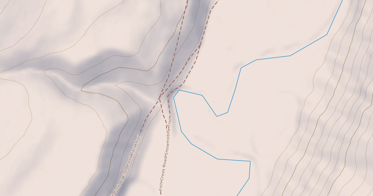 Map preview of Fish Creek Road Snowmobile