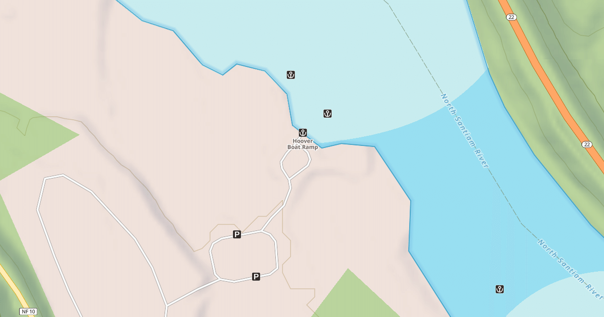 Map preview of HOOVER BOAT RAMP