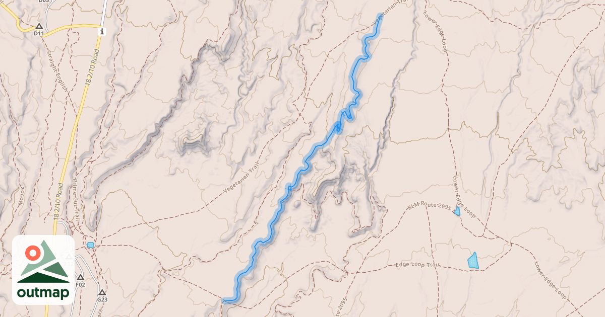 Map of Down Uppity Trail