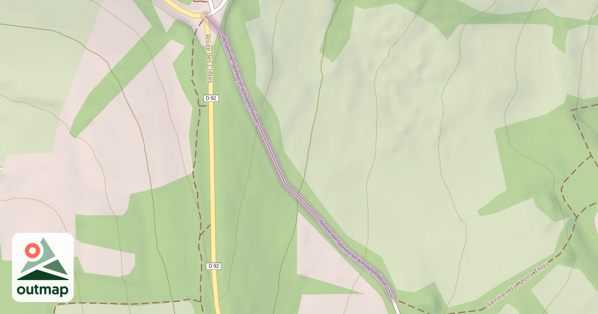 Map of Route de Saint-Cyr à Poleymieux