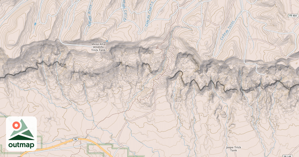 Map of MESA ALTA CUTOFF