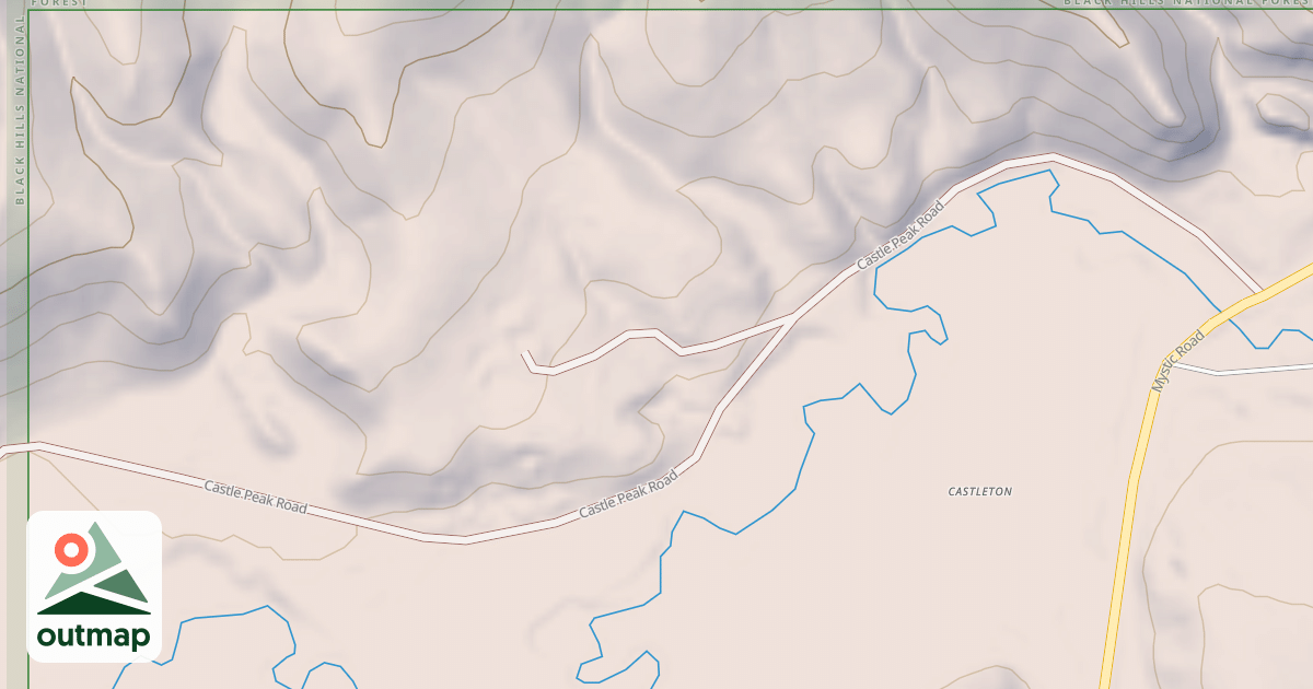 Map of CASTLE CREEK