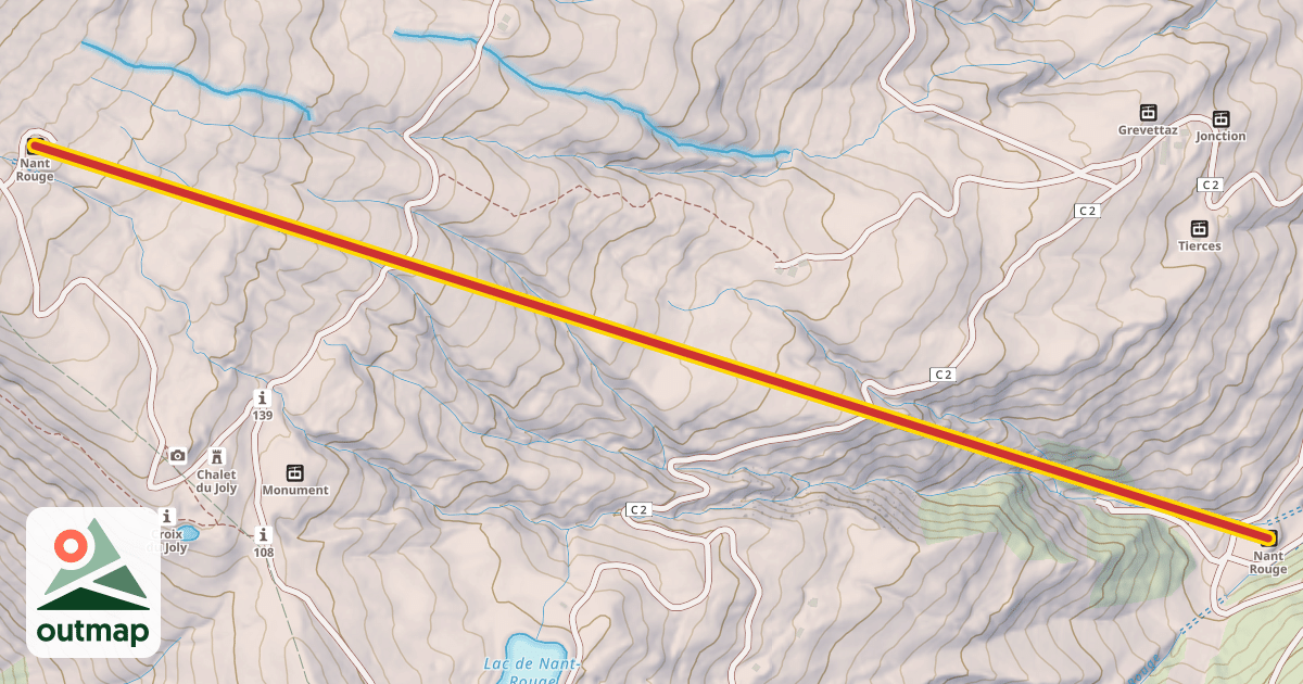 Map of Nant Rouge