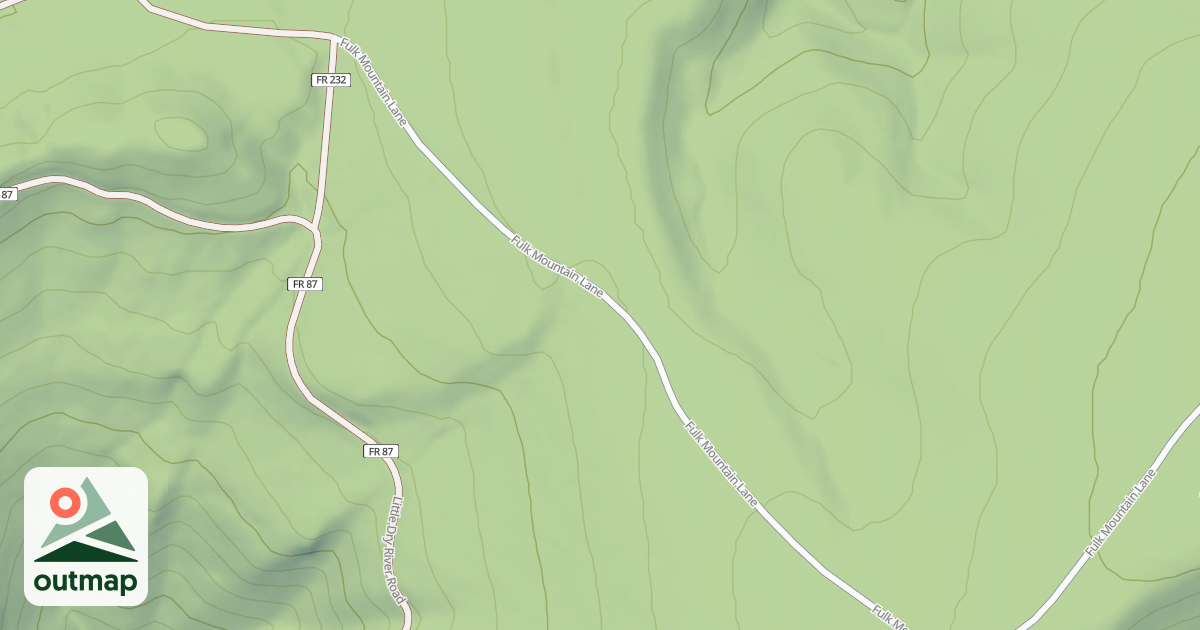 Map of FULK MOUNTAIN
