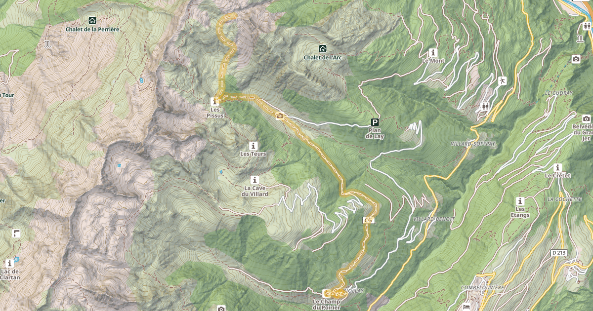 Map preview of Col de l'Homme — Le Biollay