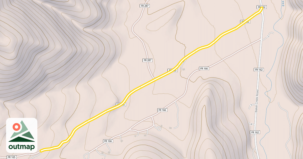 Map of Newman Creek Road