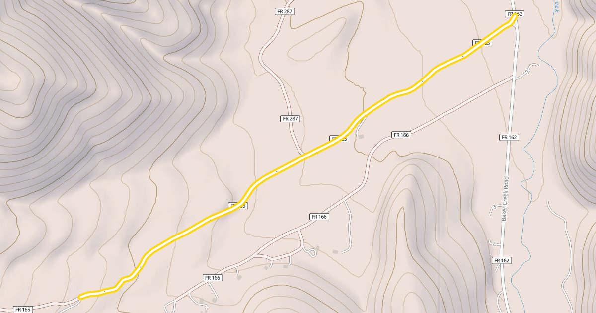 Map preview of Newman Creek Road