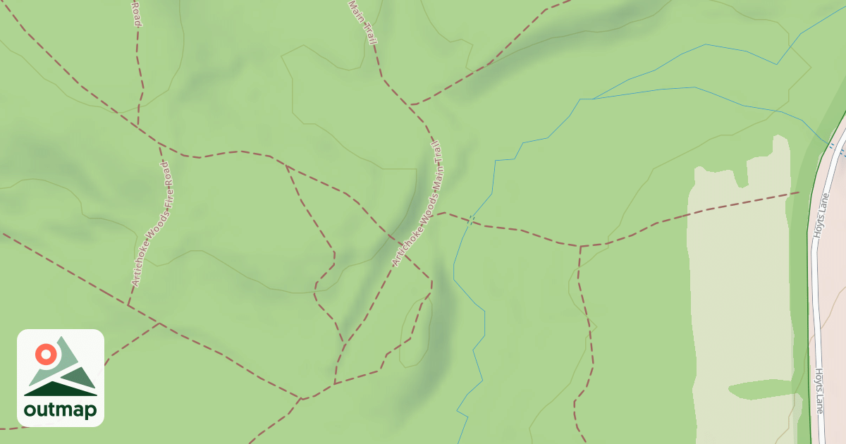 Map of Artichoke Woods Main Trail