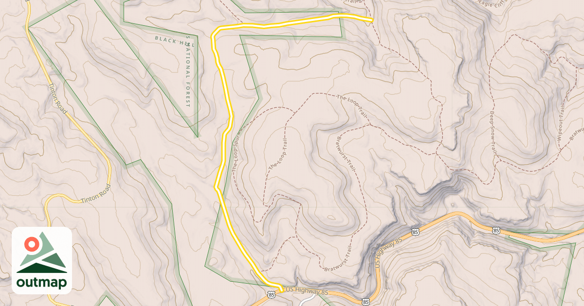 Map of Sunny Meadows Trail