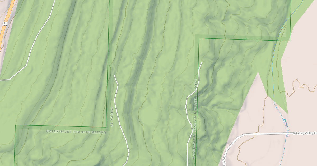 Map preview of USFS Motor Vehicle Use Map Roads {CA4ED12B-66FB-4807-A99D-BAD998AADB26}