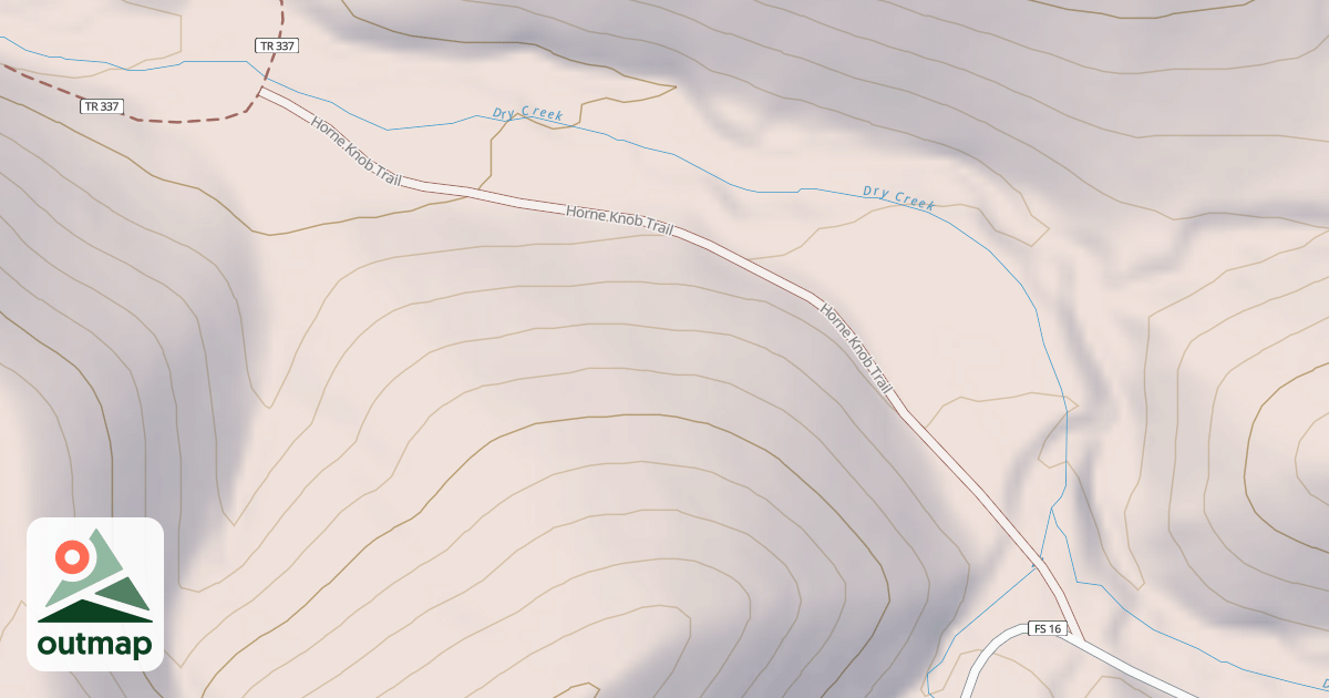 Map of Horne Knob